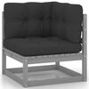 vidaXL Garden Lounge Set Grey Solid Pine Wood Standard Modular