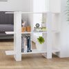 vidaXL Book Cabinet White Engineered wood Medium Book Cabinet