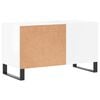 vidaXL Record Cabinet Glossy White Engineered Wood, Iron Medium