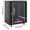 vidaXL Network Cabinet with Storage Black 60 x 60 x 80 cm Steel