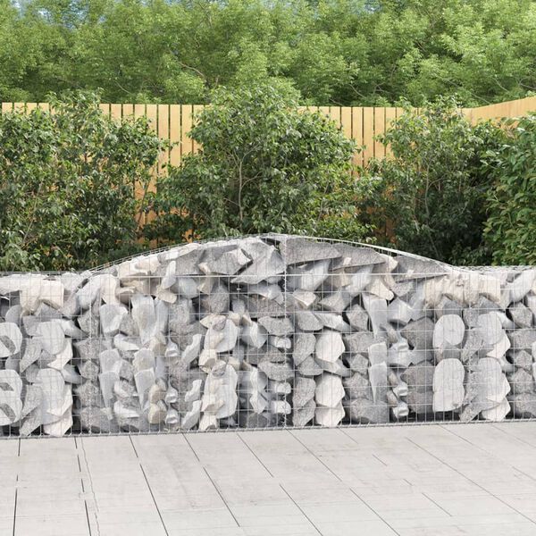 vidaXL Gabion Basket Silver Galvanized iron Large Decorative Inlays