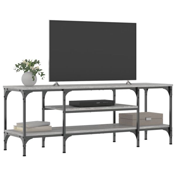 vidaXL TV Cabinet Grey Sonoma Engineered wood, Iron Large TV Cabinet
