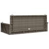 vidaXL Swing Bench Grey PE Rattan 46.9 x 22.0 x 18.9 in Durable