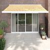 vidaXL Retractable Awning Yellow and White