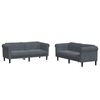vidaXL Sofa Set Dark grey Velvet (100% polyester), plywood, solid wood