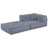 vidaXL Modular Corner Sofa Grey 27.56 x 27.56 x 22.05 in Fabric