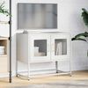 vidaXL TV Cabinet White Cold-rolled Steel Small TV Cabinet Rectangular