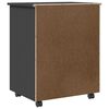 vidaXL Rolling Cabinet Moss Grey Solid Pine Wood, Engineered Wood, Plastic
