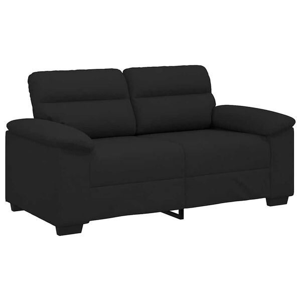 vidaXL 2-Seater Sofa Black Polyester Standard 2-Seater Sofa
