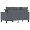 vidaXL 2-seater Sofa Dark grey Velvet (100% polyester), metal, textilene