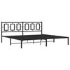 vidaXL Bed Frame Black Powder-Coated Steel Full Bed Frame Rectangular
