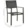 vidaXL Outdoor Dining Set Anthracite and Black