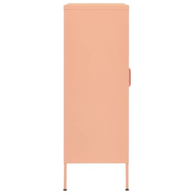 vidaXL Storage Cabinet Pink 31.5"x13.8"x40" Steel