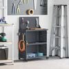 vidaXL Tool Trolley with Shelf Anthracite 25.59 x 13.78 x 43.70 in