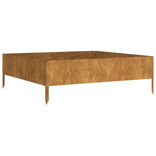 vidaXL Garden Raised Bed Rusty Corten steel Decorative Inlays