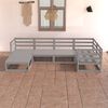 vidaXL Garden Lounge Set Grey Solid pinewood Modular Garden Lounge Set