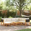 vidaXL Garden Sofa Set Black, Cream White