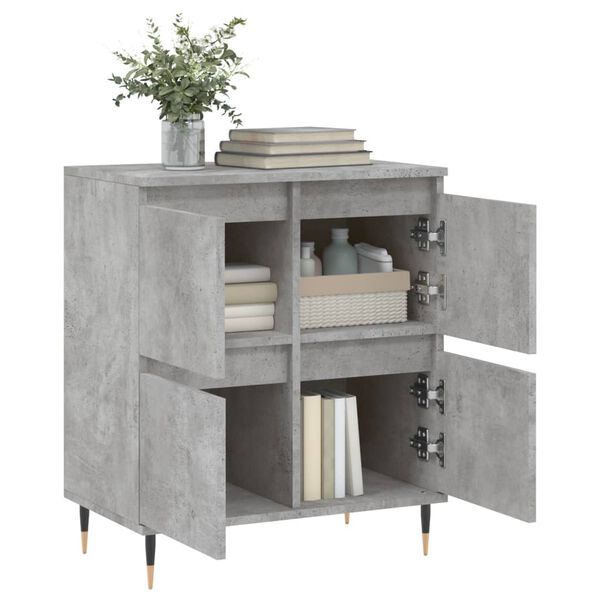 vidaXL Sideboard Concrete grey Engineered wood Medium Sideboard