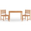 vidaXL Garden Dining Set Teak Solid teak wood 3 piece set