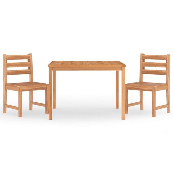 vidaXL Garden Dining Set Teak Solid teak wood 3 piece set