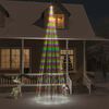 vidaXL LED Christmas Tree on Flagpole Colorful 732 LEDs 196.9"