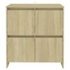 vidaXL Sideboard Sonoma Oak 27.6"x16.1"x29.5" Engineered Wood