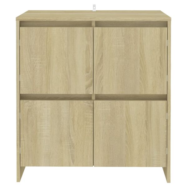 vidaXL Sideboard Sonoma Oak 27.6"x16.1"x29.5" Engineered Wood
