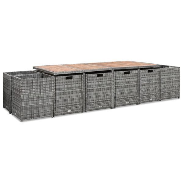 vidaXL Patio Dining Set Anthracite, Dark Gray