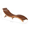 vidaXL Patio Sun Lounger Natural wood Solid acacia wood Medium Foldable