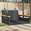vidaXL Patio Swing Bench Black
