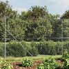 vidaXL Chain Link Fence with Spike Anchors Silver 5.2'x32.8'