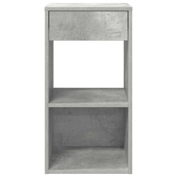 vidaXL Bedside Cabinet Concrete grey Engineered wood Medium