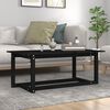 vidaXL Coffee Table Black Solid pine wood Durable Coffee Table