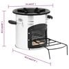 vidaXL Camping Wood Stove Silver 17.9x13.0x10.0" Stainless Steel