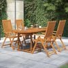 vidaXL Garden Dining Set Natural Wood Solid Acacia Wood 5 Piece Set
