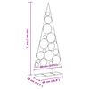 vidaXL Metal Christmas Tree for Decoration Black 70.9"