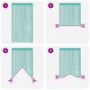 vidaXL String Curtains 2 pcs Turquoise 39.4x98.4"