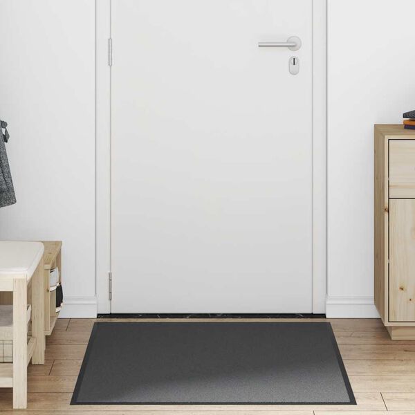 vidaXL Doormat Anthracite Polypropylene and PVC 35.4x47.2 in Non-slip
