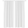 vidaXL Blackout Curtains 2pcs Double Layer 55"x96" White Energy-saving
