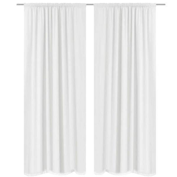 vidaXL Blackout Curtains 2pcs Double Layer 55"x96" White Energy-saving