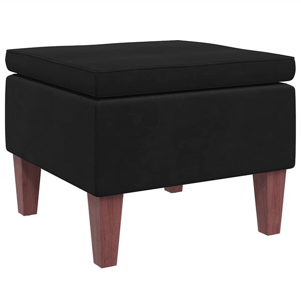 vidaXL Stool Black Velvet Compact Appealing Design Stool Square
