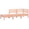 vidaXL Patio Sofa with Cushions and Footstool Solid Wood Douglas