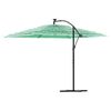 vidaXL Garden Parasol Green Polyester, Steel, Straw Large Tiltable