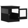 vidaXL Dog Crate Furniture Black Engineered Wood 25.4x31.5x28.0 in