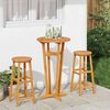 vidaXL Garden Bar Table Natural Brown Solid Acacia wood Standard Durable