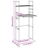 vidaXL Washing Machine Shelf Silver Aluminum, Polystyrene Compact
