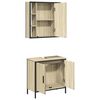 vidaXL 2 Piece Bathroom Furniture Set Sonoma Oak Engineered Wood