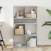 vidaXL Book Cabinet Grey Sonoma Engineered wood Standard Storage