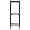 vidaXL Bookcase Grey sonoma Engineered wood, metal Medium