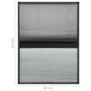 vidaXL Window Screen Anthracite frame, Black mesh, White shade